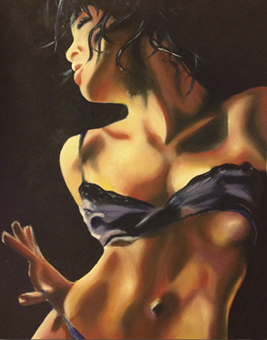 Addict Oil on Canvas by Aurora Whittet Best
