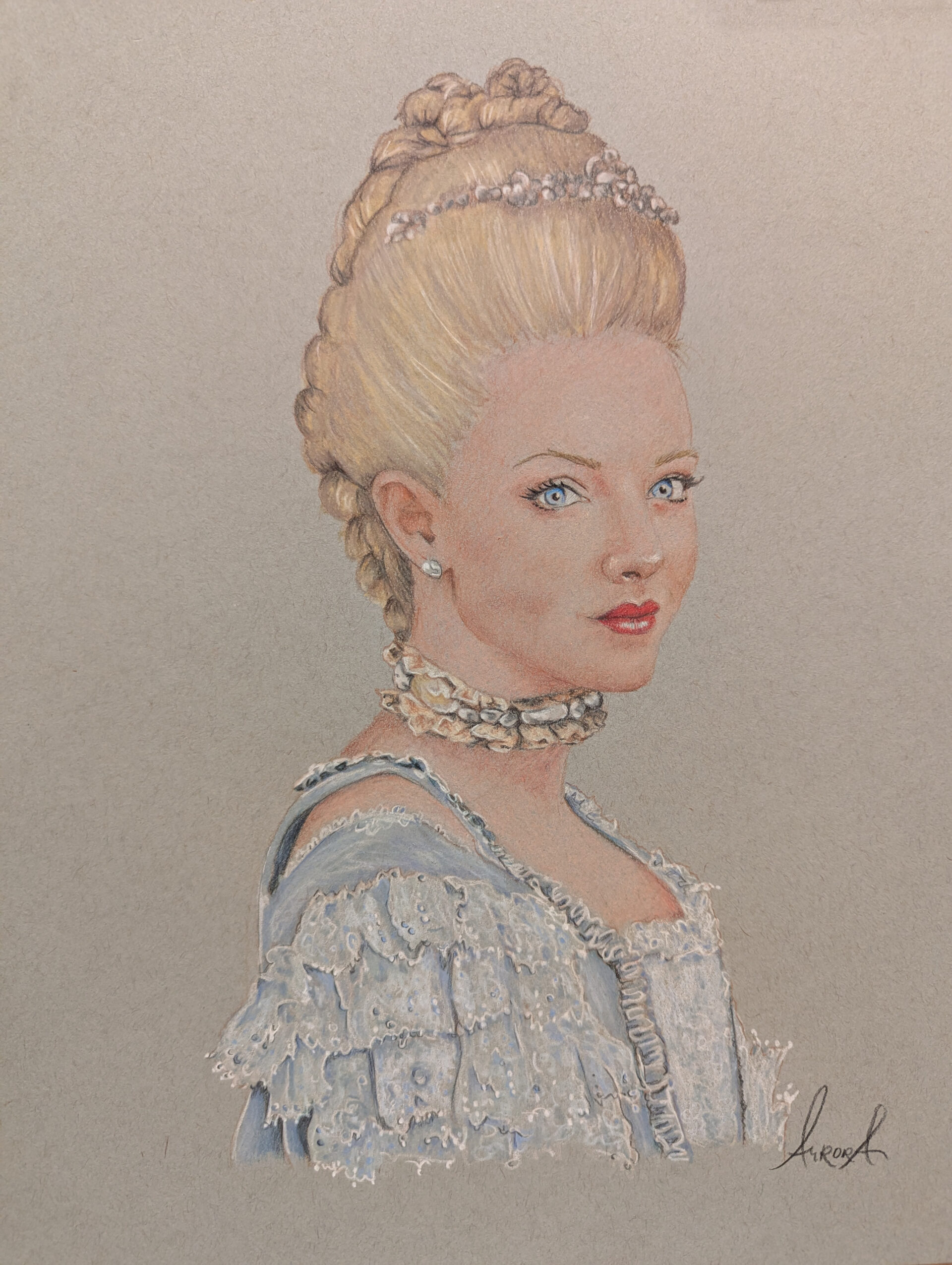 Marie Antoinette portrait by Aurora Whittet Best for POWDER AND POISON by Julia Jackson.