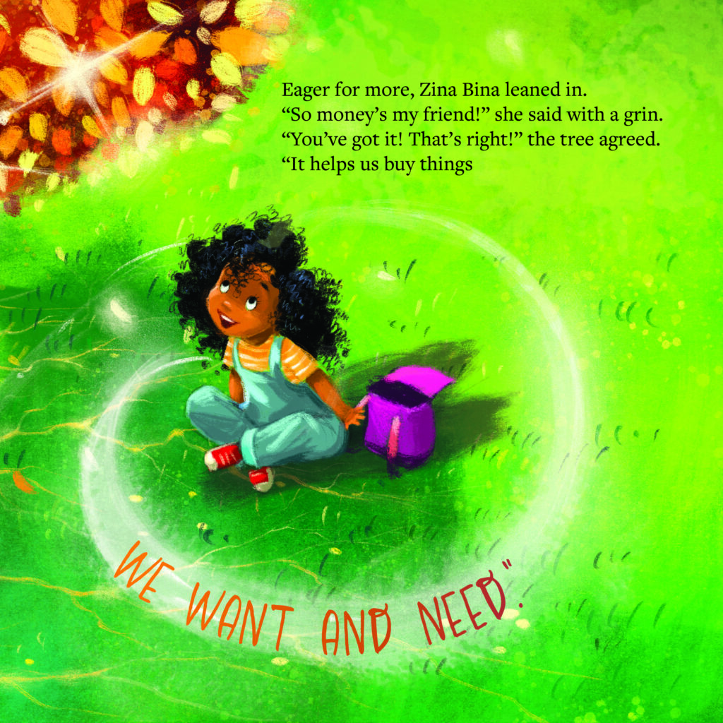 Cover and interior design by Aurora Whittet Best for ZINA BINA LEARNS THE VALUE OF MONEY by Alex Ryan
